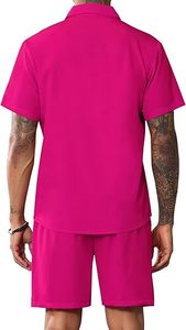 Ensembles de survêtements pour hommes Shorts Polos à fermeture éclair quart de tour Shorts bas Tenues de sport Ensembles décontractés Ensembles d'été confortables - Product Image 4