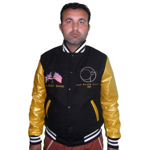 Logotipo personalizado Varsity Letterman College Bomber Chaquetas Tallas grandes Chaquetas de béisbol transpirables para la temporada de invierno - Product Image 2