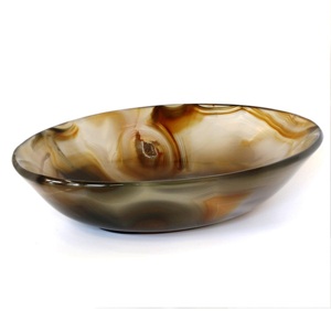 Cuenco de cuerno de búfalo de agua tallado decorativo ultra brillante hecho a mano Material Real Natural diseño exclusivo - Product Image 5
