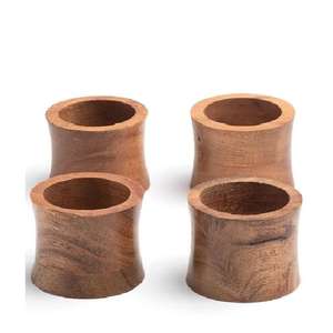 Rond de serviette de luxe, pour table salle de bain chambre éclaircissant fabriqué à la main élégance moderne. Fabriqué en bois naturel de haute qualité - Product Image 5