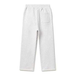 Pantalones apilados sueltos personalizados para hombre, pantalones de chándal rectos para correr de Color sólido, pantalones de chándal acampanados con corte de bota y estampado de logotipo para hombre - Product Image 5