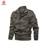 Chaqueta Vaquera de Moda para Hombre, Estilo Vintage Lavado, Ecológica, Informal, Ropa de Exterior, Etiqueta Personalizada, Marca Privada, Servicios OEM