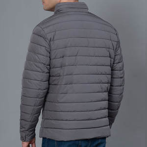 Blouson matelassé classique pour homme en toile, col montant, imperméable, coupe-vent, à capuche, pour usage quotidien, style urbain - Product Image 3