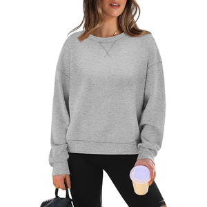 Pulls décontractés à col rond pour femmes, nouvelle collection printemps 2026, chic, à manches longues, en tissu tricoté 100 % polyester - Product Image 1