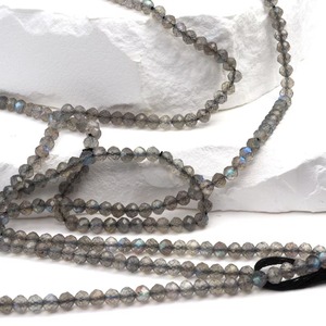 AA Faceted Black Labradorite 4mm Thin Rondelle <b>Balls</b> 15.5" Strand Stone Jewelry Third Party Certified for Crafting Decoration - Product Image 5