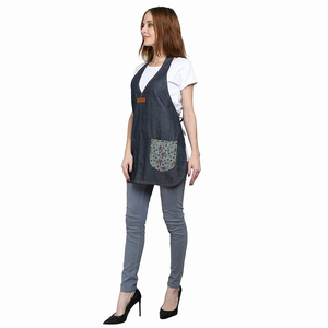 Hot Bán Phụ Nữ Tạp Dề Và Vẻ Đẹp Salon Thợ Làm Tóc Denim Vải Cắt Tóc Tạp Dề Làm Tóc Salon Tạp Dề - Product Image 4