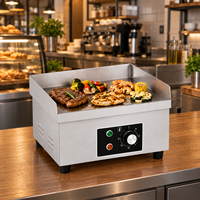 Plaque de cuisson électrique commerciale 110V 220V double tension, gril plat de table en acier inoxydable, Teppanyaki, pour restaurant de burgers