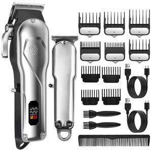 Tondeuse à cheveux électrique sans fil pour hommes, ensemble de tondeuse à barbe avec écran LED, machine à couper les cheveux alimentée par batterie - Product Image 4