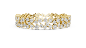 Bracelet tennis de luxe en diamants ronds cultivés en laboratoire, serti en or jaune 18 carats, pour usage quotidien, bureau, mariage, fiançailles, pour femmes - Product Image 2