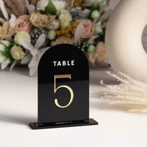 Customizable Acrylic <b>Table</b> <b>Number</b> Stand with Elegant Laser Engraving or Printing <b>for</b> <b>Weddings</b>, Restaurants, and Special Occasion - Product Image 5