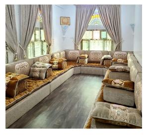 Sofá estilo Majlis árabe, diseño clásico, elegante conjunto para sala de estar, asientos de esquina de lujo, diseño que ahorra espacio - Product Image 1