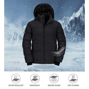 Manteau d'hiver en duvet à bulles gonflables personnalisé pour hommes Vestes d'extérieur en coton Manteaux d'extérieur chauds et légers pour l'hiver - Product Image 4