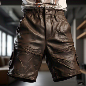 กางเกงขาสั้นผู้ชายแบบมีกระดุมติด - Product Image 1