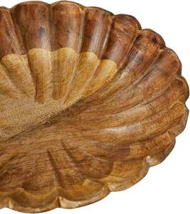 Bol décoratif naturel en bois sculpté à la main, bord festonné, bol à collation minimaliste, écologique, personnalisable, haute qualité - Product Image 5