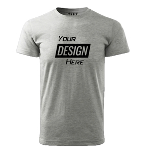 Camiseta Blanca para Hombre de 200 g/m², Personalizable, de Poliéster/Algodón, Hombros Caídos, Talla Grande Unisex, con tu Estampado en la Parte Delantera - Product Image 1