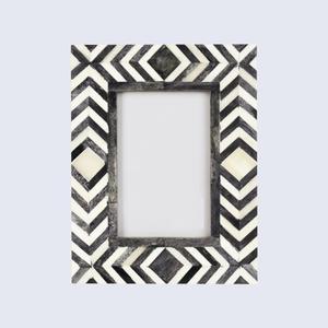 Marco de fotos moderno Marcos de fotos con incrustaciones de hueso rectangulares Marcos de fotos de hueso rectangulares hechos a mano - Product Image 1