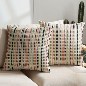 High Quality Eco-Friendly Polyester Cushion Covers Woven Decorative Striped <b>Throw</b> <b>Pillows</b> with Microfiber Fill Wholesale - Product Image 4