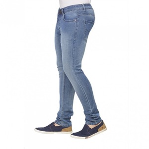 <b>Men's</b> Casual Streetwear <b>Biker</b> Denim <b>Jeans</b> Ripped Knee Cut OEM Waterproof Cotton Fabric Fade Technics Fly Pockets Customizable - Product Image 1