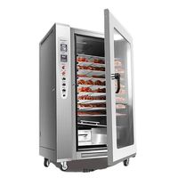 Utilisation commerciale nourriture boeuf poulet viande fraîche BBQ 5/6/9 couche bois granulés gaz fumeurs four