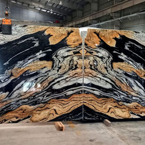 Acabado de superficie de losa grande de granito pulido estilo de diseño moderno dorado Fusion - Product Image 1