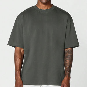 เสื้อยืดผู้ชายระบายอากาศได้ดีคอกลมผ้าคอตตอนสีทึบคอกลมผ้า100% คลาสสิก - Product Image 1