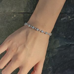 高品質カスタムメイド18金無垢<span class=keywords><strong>CVD</strong></span>/HPHTラボグロウンブリリアントカットダブルダイヤモンドCMA認定トレンディブレスレット - Product Image 2