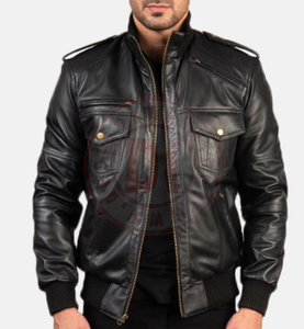 Nouvelle veste en cuir d'hiver pour homme en cuir de mouton véritable nubuck avec logo sur le devant, respirante et chauffante, style moto - Product Image 2