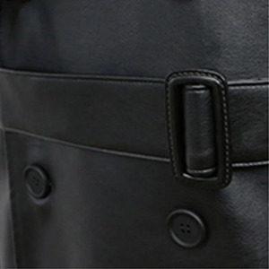 Top Trending Genuine <b>Leather</b> Men's Long Coat Premium <b>Winter</b> Outerwear Slim Fit Designer Fashion <b>Jacket</b> - Product Image 5