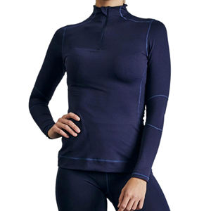 Haut équitation vêtements équestres à manches longues sports occidentaux demi fermeture éclair course hauts confort couche de base chemise de Compression - Product Image 1