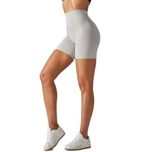 Pantalones cortos de motorista con cintura elástica de verano, pantalones cortos informales deportivos personalizados con cordón suelto para mujer - Product Image 4