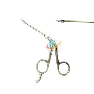 Pince droite pour arthroscopie main-poignet, grande perforation, 2,7 mm, pointe à 15 degrés, acier inoxydable de qualité médicale, réutilisable, certifiée CE/ISO - Product Image 1