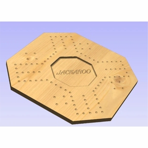 Plateau de jeu Jackaroo en bois massif de luxe, grand, en bois naturel durable, plateau de jeu de stratégie en marbre, jeu traditionnel du Moyen-Orient - Product Image 1