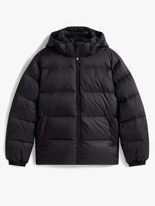 Veste à bulles en toile confortable pour homme, marque privée, respirante, col à capuche, streetwear pour l'hiver, usage extérieur, prix bas - Product Image 2