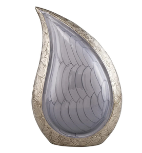 Brass Cremation Urn Funeral Accessory <b>for</b> Adult <b>Ashes</b> Urns Premium Quality Teardrop Brass <b>Keepsake</b> Teardrop - Product Image 1