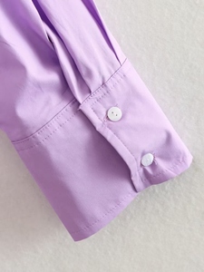 Camisas de mujer de alta calidad para venta al por mayor con mangas largas y cuello vuelto Tela sostenible Oem Odm Soft Transpirable - Product Image 6