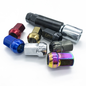 Nouveaux boulons de roue bleu fer <span class=keywords><strong>Audi</strong></span> 12X1.25mm avec écrous <span class=keywords><strong>antivol</strong></span> Serrure de sécurité de voiture de 32mm de longueur - Product Image 5