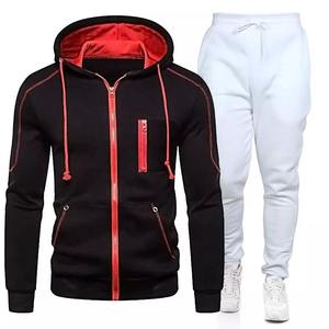 Chándal de entrenamiento de Fitness para hombre, conjunto de dos piezas con logotipo personalizado - Product Image 4