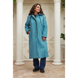 Abrigo de Invierno Acolchado con Capucha para Hombre, Talla Grande, Color Turquesa, Marca RMG - Prenda Exterior Cómoda y Cálida con Capucha Desmontable - Product Image 1
