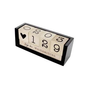 Calendrier de compte à rebours de Noël minimaliste en bois, style compteur de jours - Product Image 1