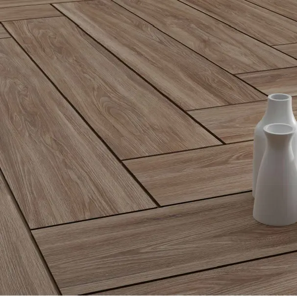 Modelo "Walnut Rover" em porcelana de madeira para pisos de quartos, telhas de cerâmica Novac de qualidade premium, 200x1200mm