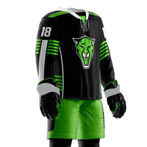 Uniformes d'équipe de hockey sur glace en vrac Ensemble d'uniformes surdimensionnés de vêtements de sport d'équipe pour jeunes Maillots sublimés élégants Option OEM disponible - Product Image 4