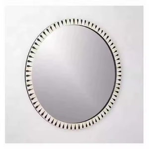 Espejo de pared de hueso hecho a mano de 30 pulgadas, decoración artesanal de lujo por Crescent Crafts - Product Image 4