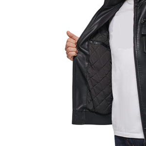 Dernier design confortable de haute qualité en peau de mouton Col rabattu Veste en cuir à manches longues pour hommes Mode masculine - Product Image 6