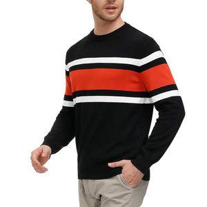 Qualité supérieure Logo personnalisé col rond hommes chandails tenue décontracté hiver utilisation en plein air hommes pull tricoté en bas quantité minimale de commande - Product Image 4