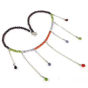 Delicada Tobillera con Cuentas de Granate y Piedras Preciosas para Mujer, Collares Finos con Cuentas - Product Image 3