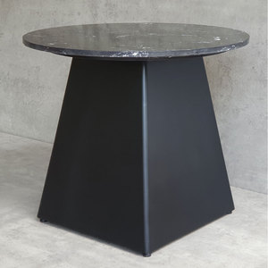 Table basse moderne de 60 cm pour salon TT68254 avec pied en fer et plateau en pierre décorative - Product Image 2