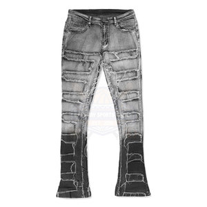 Thiết Kế Độc Đáo Top Bán Trọng Lượng Nhẹ Giản Dị Tối Của Nam Giới loe Và Xếp Chồng Lên Nhau Quần Chất Lượng Cao Cấp Bền 100% Cotton - Product Image 1