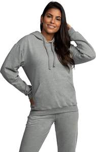 Jersey de invierno para hombre, sudadera gruesa de algodón, sudadera de gran tamaño con hombros caídos, patrón sólido, ropa de calle, logotipo personalizado, ajuste a la moda - Product Image 6