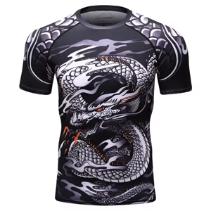 เสื้อยืดรัดกล้ามเนื้อยืดหยุ่นใช้ได้ทั้งชายและหญิง MMA Rashguard การยกกระชับศิลปะการต่อสู้ - Product Image 4
