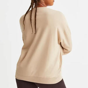 Medium Women's Cotton Polyester <b>Fleece</b> Sweatshirt Loose Fit Crewneck Long Sleeves Multi Colours <b>Thermal</b> Winter Sweatshirts - Product Image 2